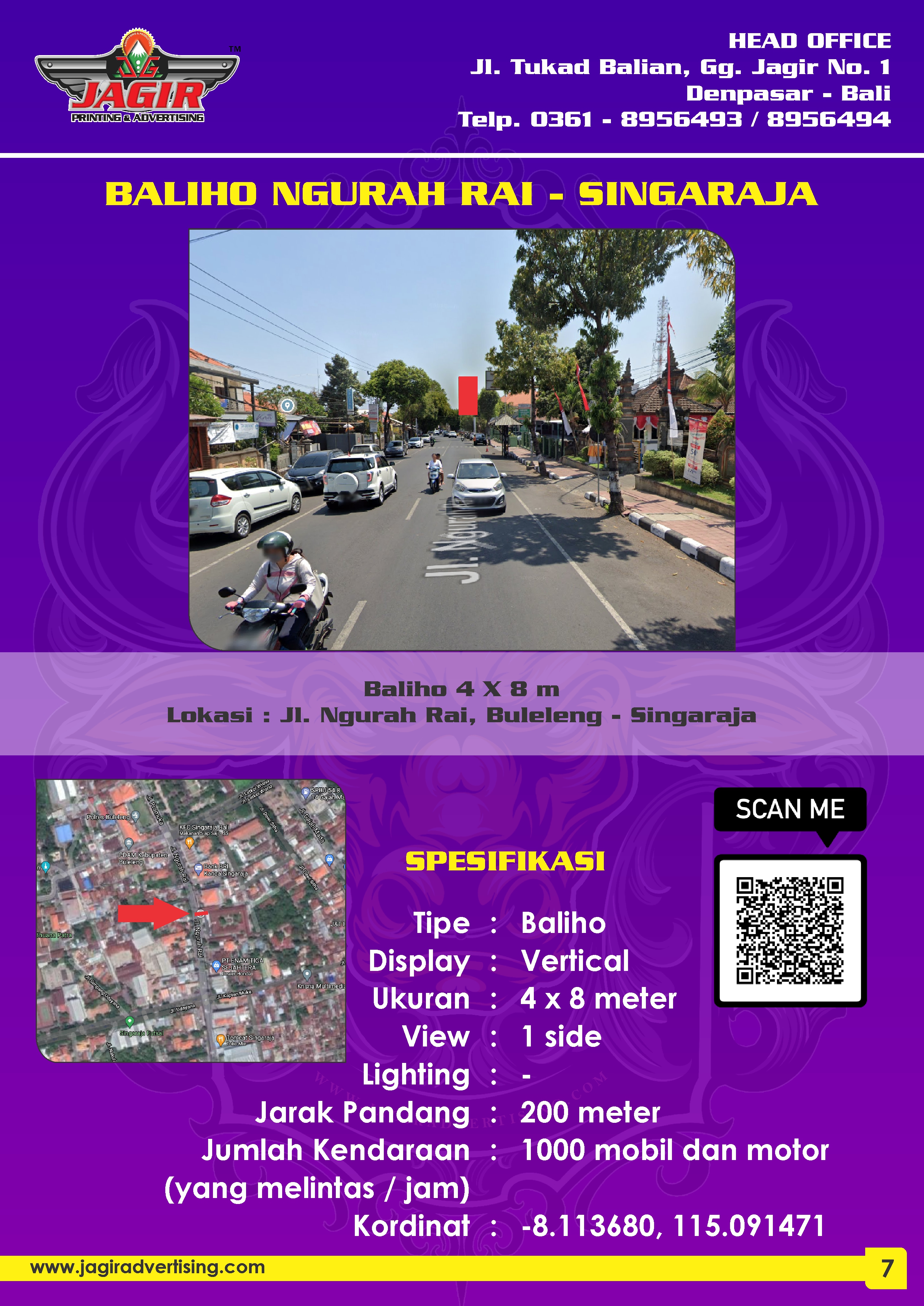 jl. ngurah rai 4x8 m RS tentara 